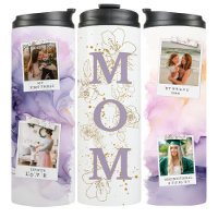 Tasse de voyage avec photo de maman au café à la l
