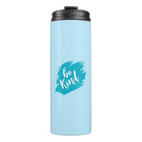 Tasse de voyage bleue avec citation positive sur l