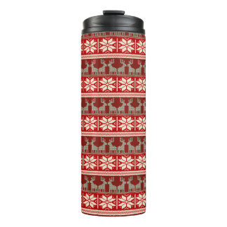 Bouteilles Isothermes Tasse imitation tricot flocons de neige rennes