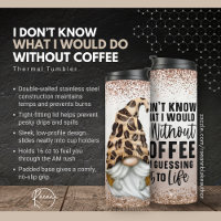 Tasse Isotherme Drôle Sans Gnome de Café