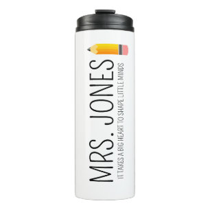 Bouteilles Isothermes Tasse personnalisée pour enseignant, nom d'enseign