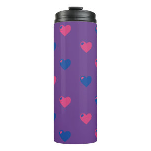 Bouteilles Isothermes Tasse Thermique à Cœurs de Fierté Bisexuelle