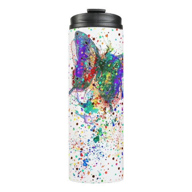 Bouteilles Isothermes Tasse thermique à éclaboussures de papillon (Devant)