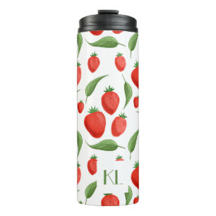 Bouteilles Isothermes Tasse Thermique à Feuille de Fraisier Monogrammée