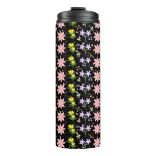 Bouteilles Isothermes Tasse thermique à motif botanique de fleurs sauvag