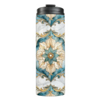 Tasse Thermique à Motif de Tapisserie Cerulean Blo