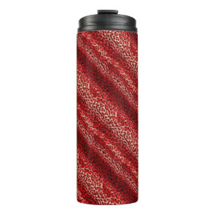 Bouteilles Isothermes Tasse thermique à motif léopard rouge