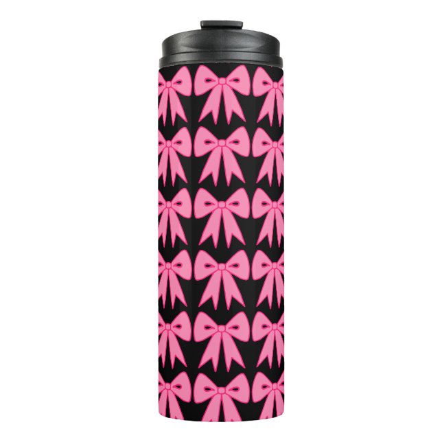 Bouteilles Isothermes Tasse thermique à ruban rose (Devant)
