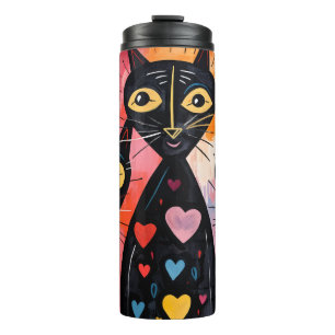 Bouteilles Isothermes Tasse Thermique Chat Chaton Cœurs Rouges