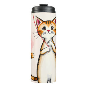 Bouteilles Isothermes Tasse Thermique Chat Chaton Cœurs Rouges