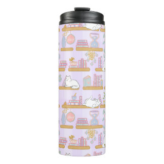 Bouteilles Isothermes Tasse thermique Chats à la bibliothèque Rose Fémin