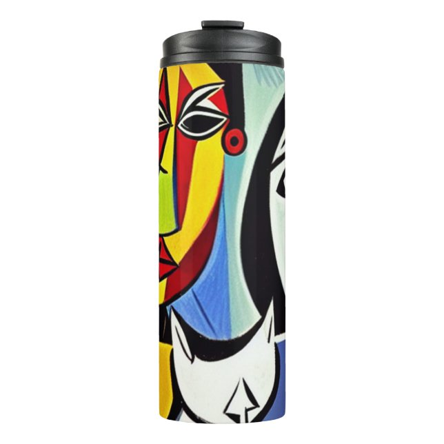 Bouteilles Isothermes Tasse Thermique d'Art Abstrait (Devant)