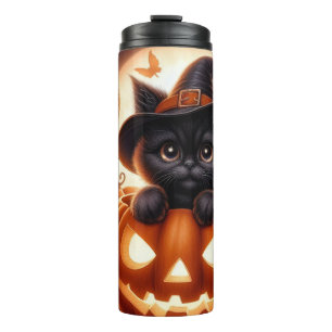 Bouteilles Isothermes Tasse Thermique de Chat de Sorcière d'Halloween Mi