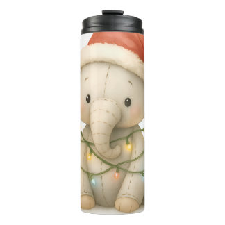 Bouteilles Isothermes Tasse Thermique de Noël Éléphant à Points Doux