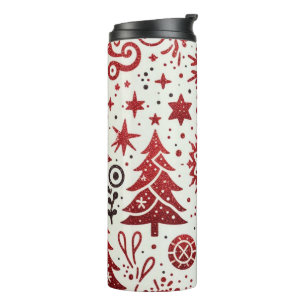 Bouteilles Isothermes Tasse Thermique de Noël Pailletée Festive