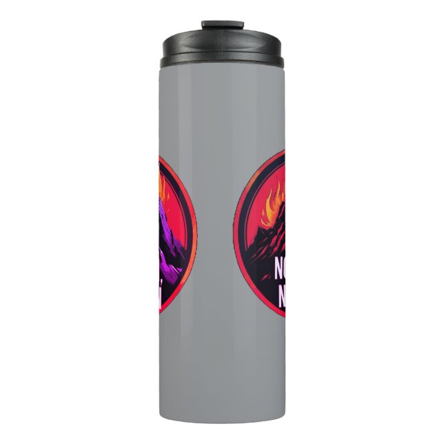 Bouteilles Isothermes Tasse Thermique de Travail Montagne Ardente 'No Pa (Devant)