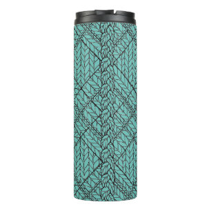 BOUTEILLES ISOTHERMES TASSE THERMIQUE EN MAILLE ARGYLE SAPHIR