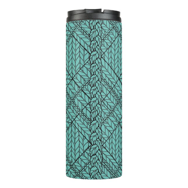 BOUTEILLES ISOTHERMES TASSE THERMIQUE EN MAILLE ARGYLE SAPHIR (Dos)