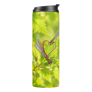 Bouteilles Isothermes Tasse Thermique Feuilles Vertes Cœur Libellule