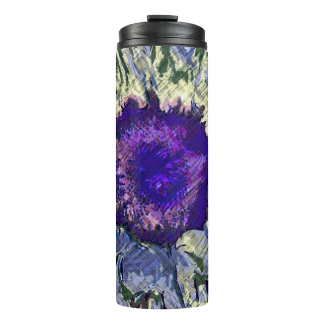 Bouteilles Isothermes Tasse Thermique Fleur Violette (Devant)