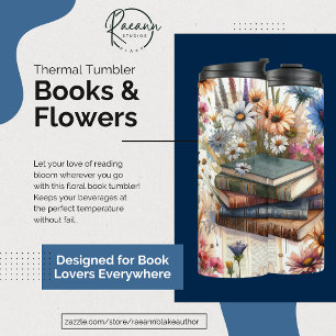 Bouteilles Isothermes Tasse Thermique Fleurs et Livres