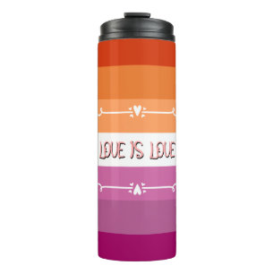 Bouteilles Isothermes Tasse Thermique Mois de la Fierté Love is Love