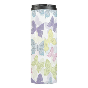 Bouteilles Isothermes Tasse Thermique Papillons Pastel