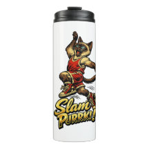 Tasse Thermique Personnalisée Chat Siamois Basket-