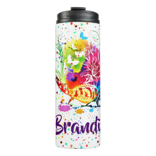 Bouteilles Isothermes Tasse thermique personnalisée lézard floral coloré