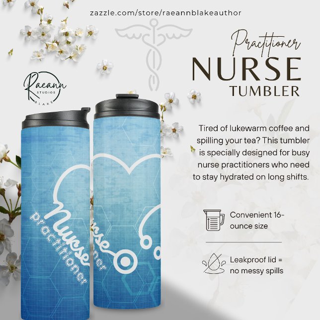 Bouteilles Isothermes Tasse Thermique pour Infirmière praticienne (Créateur téléchargé)