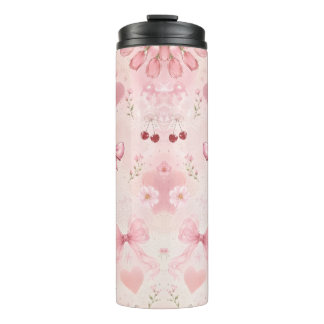 Bouteilles Isothermes Tasse Thermique Rose Florale Mignonne avec Anse