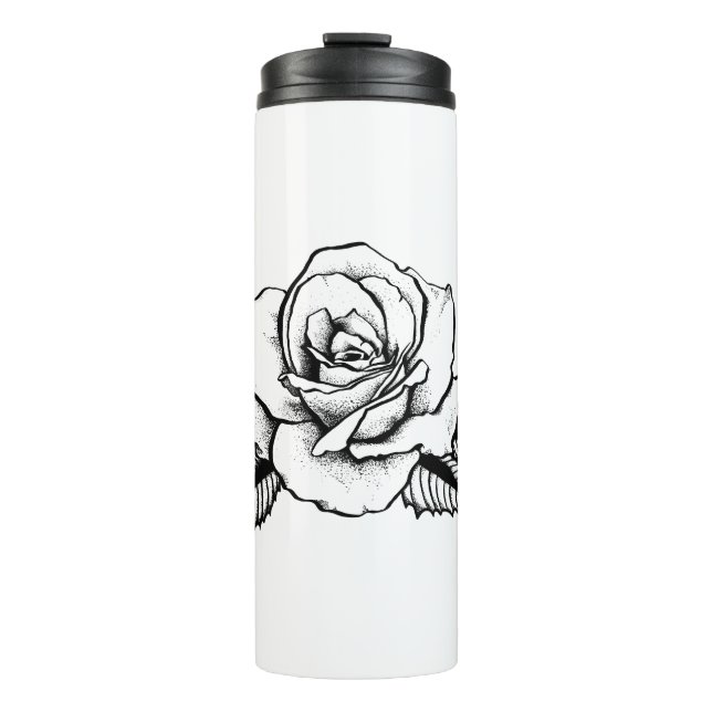 Bouteilles Isothermes tatouage rose (Devant)