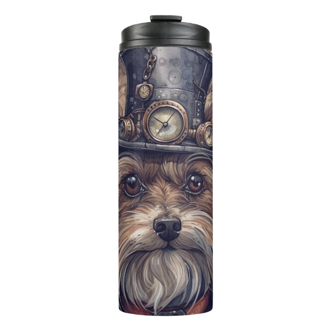 Bouteilles Isothermes Tchieng Yorkshire Terrier Steampunk (Devant)
