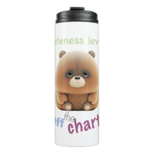 Bouteilles Isothermes Teddy Bear Cuteness Level Mignonne Adorable Funny