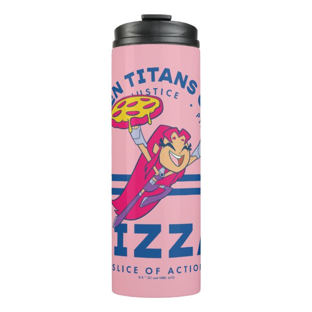 Bouteilles Isothermes Teen Titans Go ! Starfire "Truth Justice Pizza" (Devant)