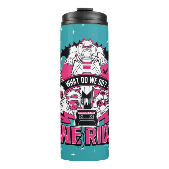 Bouteilles Isothermes Teen Titans Go! | "We Ride" Retro Moto Graphic (Devant)