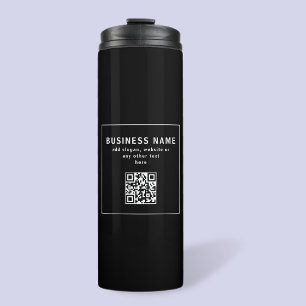 Bouteilles Isothermes Télécharger le code QR ou le logo   Noir moderne