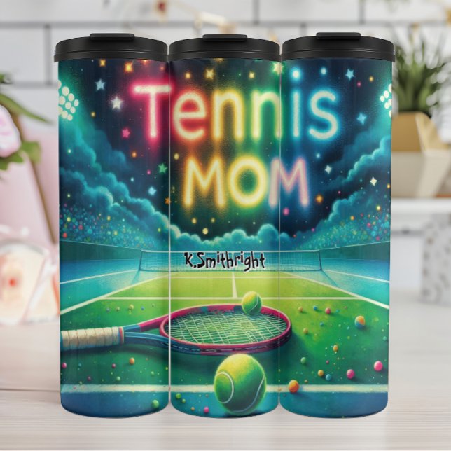 Bouteilles Isothermes Tennis Maman Match de nuit (Créateur téléchargé)