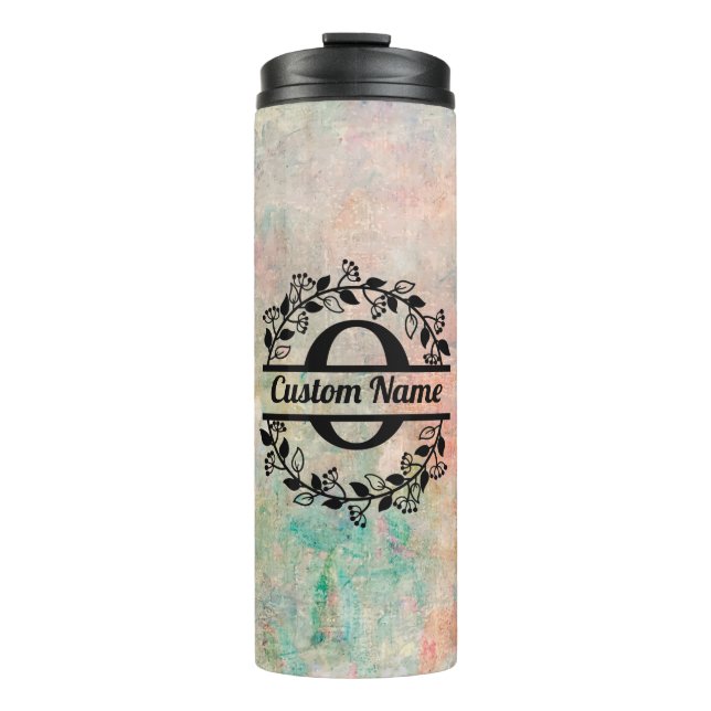Bouteilles Isothermes Termo O Floral Monogram Letter (Devant)