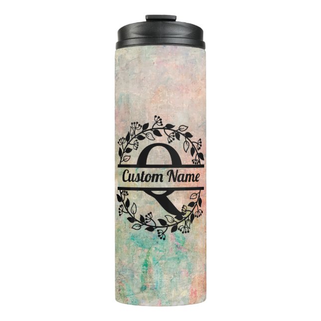 Bouteilles Isothermes Termo Q Floral Monogram Letter (Devant)