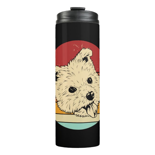 Bouteilles Isothermes Terrier de Retro West Highland (Devant)