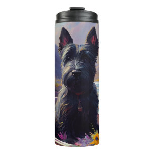 Bouteilles Isothermes Terrier Écossais sur une pagaie : Une aventure pit