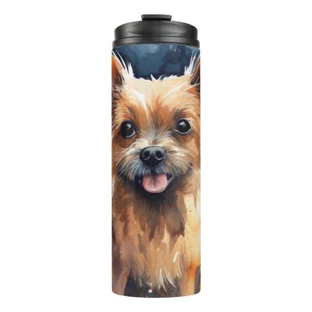 Bouteilles Isothermes Terrorisant Terrier Australien d'Halloween avec de (Devant)