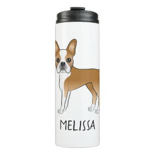 Bouteilles Isothermes Tervueren et blanc Boston Terrier Chien de dessin 