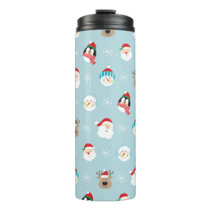 Bouteilles Isothermes Têtes de personnage de Noël : Enveloppement festif