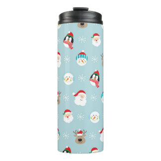 Bouteilles Isothermes Têtes de personnage de Noël : Enveloppement festif