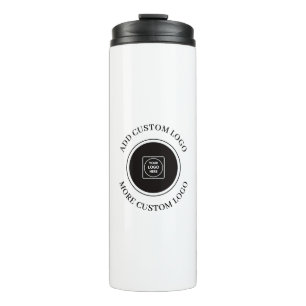 Bouteilles Isothermes Texte de logo simple Rose Pâle Marque Commerciale