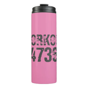Bouteilles Isothermes Texte usé et rayé Workout 247365 rose