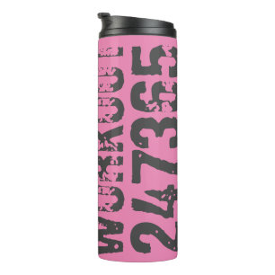Bouteilles Isothermes Texte usé et rayé Workout 247365 rose