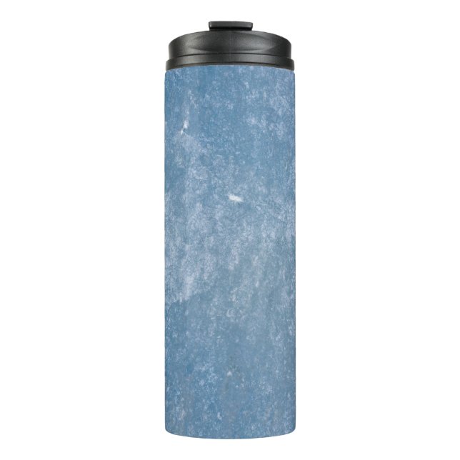 Bouteilles Isothermes textile floral bleu et blanc (Devant)